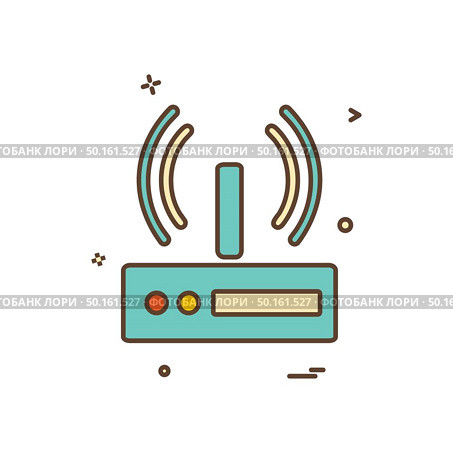 Wifi icon design vector. Стоковая иллюстрация, агентство Ingram Publishing / Фотобанк Лори