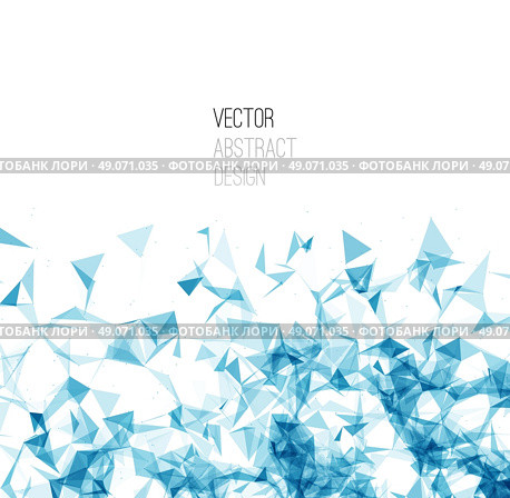 Wireframe mesh polygonal background. . Wireframe mesh polygonal background. Abstract form with triangles and dots. Low poly background. Vector Illustration EPS10. Стоковая иллюстрация, агентство Ingram Publishing / Фотобанк Лори