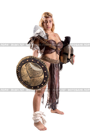 woman gladiator. Стоковое фото, фотограф Luis Louro / PantherMedia / Фотобанк Лори