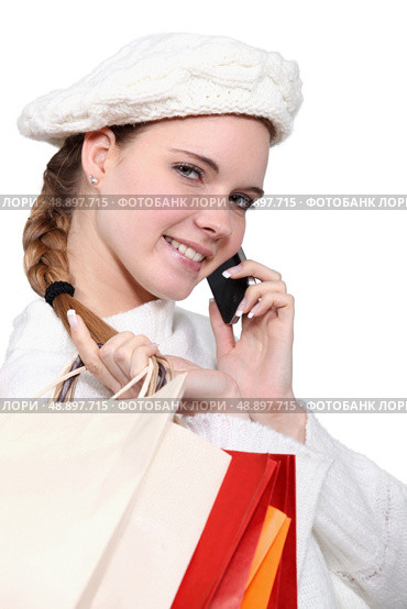 Woman out shopping and. Стоковое фото, агентство Ingram Publishing / Фотобанк Лори