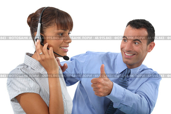 Woman sealing a deal. Стоковое фото, агентство Ingram Publishing / Фотобанк Лори