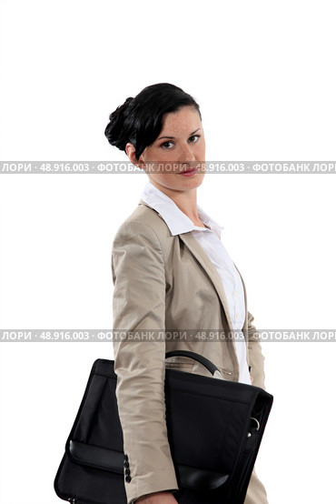 Woman with a briefcase. Стоковое фото, агентство Ingram Publishing / Фотобанк Лори