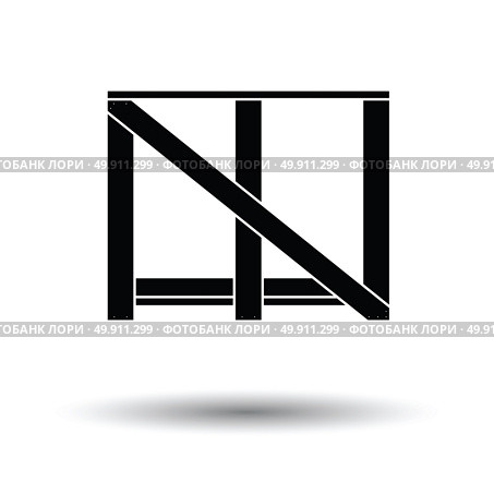 Wood lathing for fragile goods. White background with shadow design. Vector illustration. Стоковая иллюстрация, агентство Ingram Publishing / Фотобанк Лори