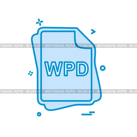 WPD file type icon design vector. Стоковая иллюстрация, агентство Ingram Publishing / Фотобанк Лори