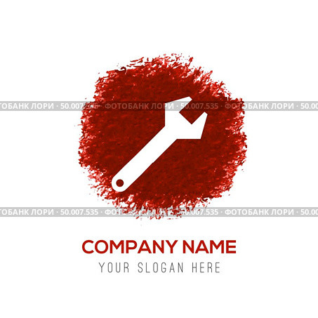wrench Icon - Red WaterColor Circle Splash. Стоковая иллюстрация, агентство Ingram Publishing / Фотобанк Лори