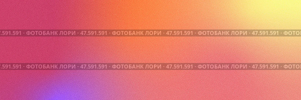 Яркий красно-оранжево-желтый градиентный фон с зернистой текстурой, мягкими размытыми краями и тонкими фиолетовыми оттенками. Идеально подходит для современного дизайна и творческих проектов. Широкий панорамный. Стоковая иллюстрация, иллюстратор ФотоИнтеллект / Фотобанк Лори