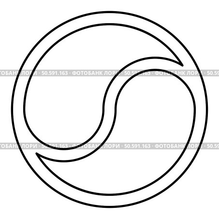 Yin Yang Taoism symbol harmony equilibrium concept contour outline line icon black color vector illustration image thin flat style simple. Yin Yang Taoism symbol harmony equilibrium concept contour outline line icon black color vector illustration image thin flat style. Стоковая иллюстрация, агентство Ingram Publishing / Фотобанк Лори