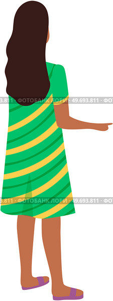 Young beautiful cartoon style Indian woman in traditional clothes isolated on white background. Female character dressed in costume sari stands at full height back view. Fashion lady, asian person. Young cartoon style Indian woman in traditional clothes. Female character dressed in costume sari. Стоковая иллюстрация, агентство Ingram Publishing / Фотобанк Лори