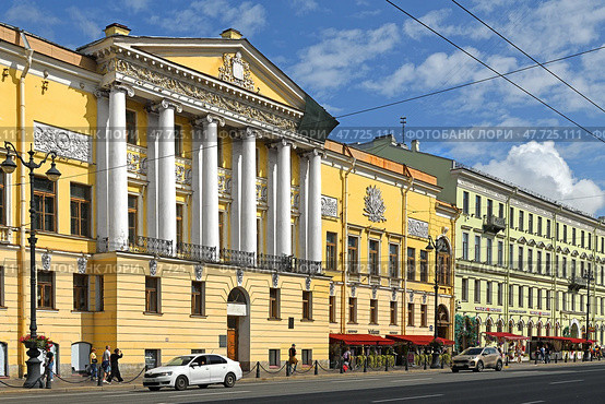 Yusupov (Actor's) House on Nevsky Prospect. Saint Petersburg, Russia (2024 год). Редакционное фото, фотограф Валерия Попова / Фотобанк Лори