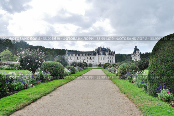 Замок Шенонсо (Château de Chenonceau). Департамент Эндр и Луара. Франция (2019 год) Редакционное фото, фотограф Вера Смолянинова / Фотобанк Лори