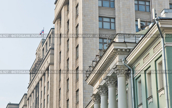 Здание Государственной думы и Дом Союзов. Москва. Редакционное фото, фотограф E. O. / Фотобанк Лори