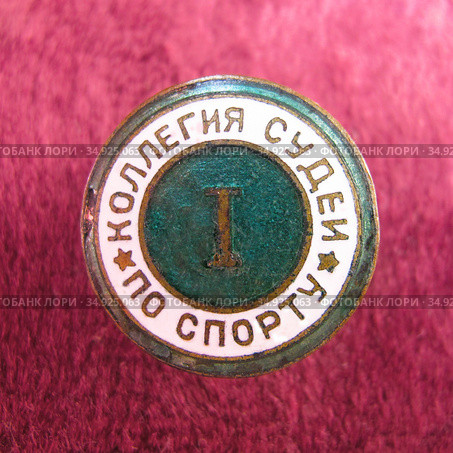 Знак «Коллегия судей по спорту 1 степени» (2020 год). Редакционное фото, фотограф Мария Кылосова / Фотобанк Лори
